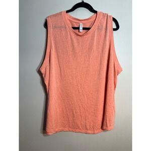 Athleta Breezy Tank Top Coral Heathered Sleeveless Crew Neck Plus Size 3X